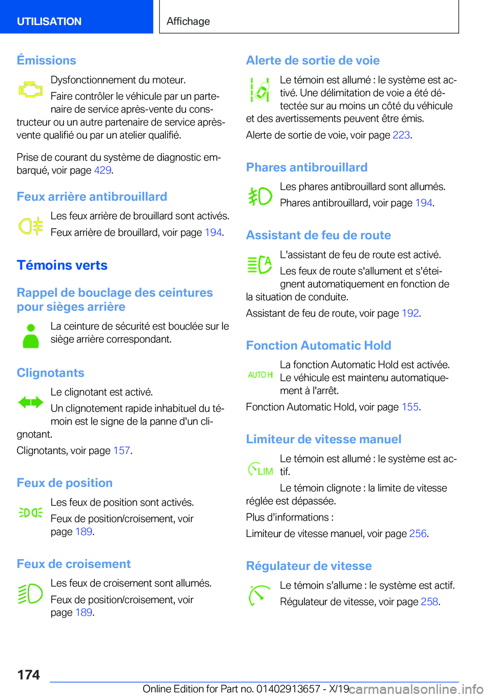 BMW X5 2020  Notices Demploi (in French) �
