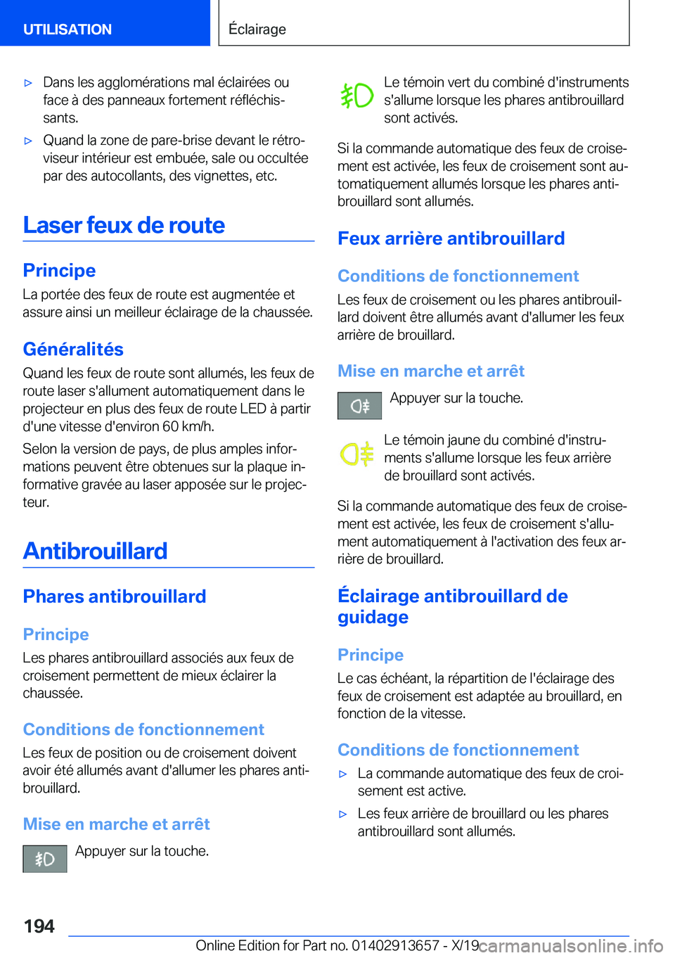 BMW X5 2020  Notices Demploi (in French) 'x�D�a�n�s��l�e�s��a�g�g�l�o�m�é�r�a�t�i�o�n�s��m�a�l��é�c�l�a�i�r�é�e�s��o�u�f�a�c�e��