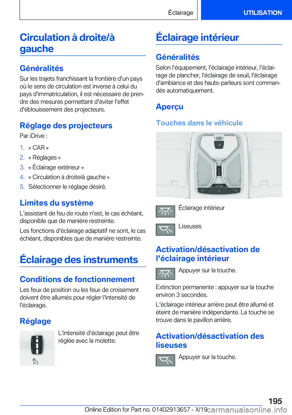 BMW X5 2020  Notices Demploi (in French) �C�i�r�c�u�l�a�t�i�o�n��