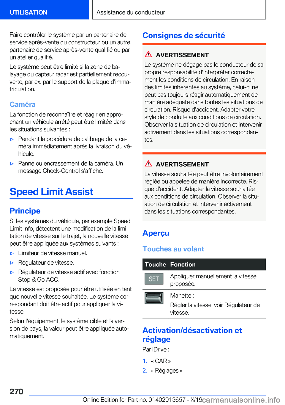 BMW X5 2020  Notices Demploi (in French) �F�a�i�r�e��c�o�n�t�r�