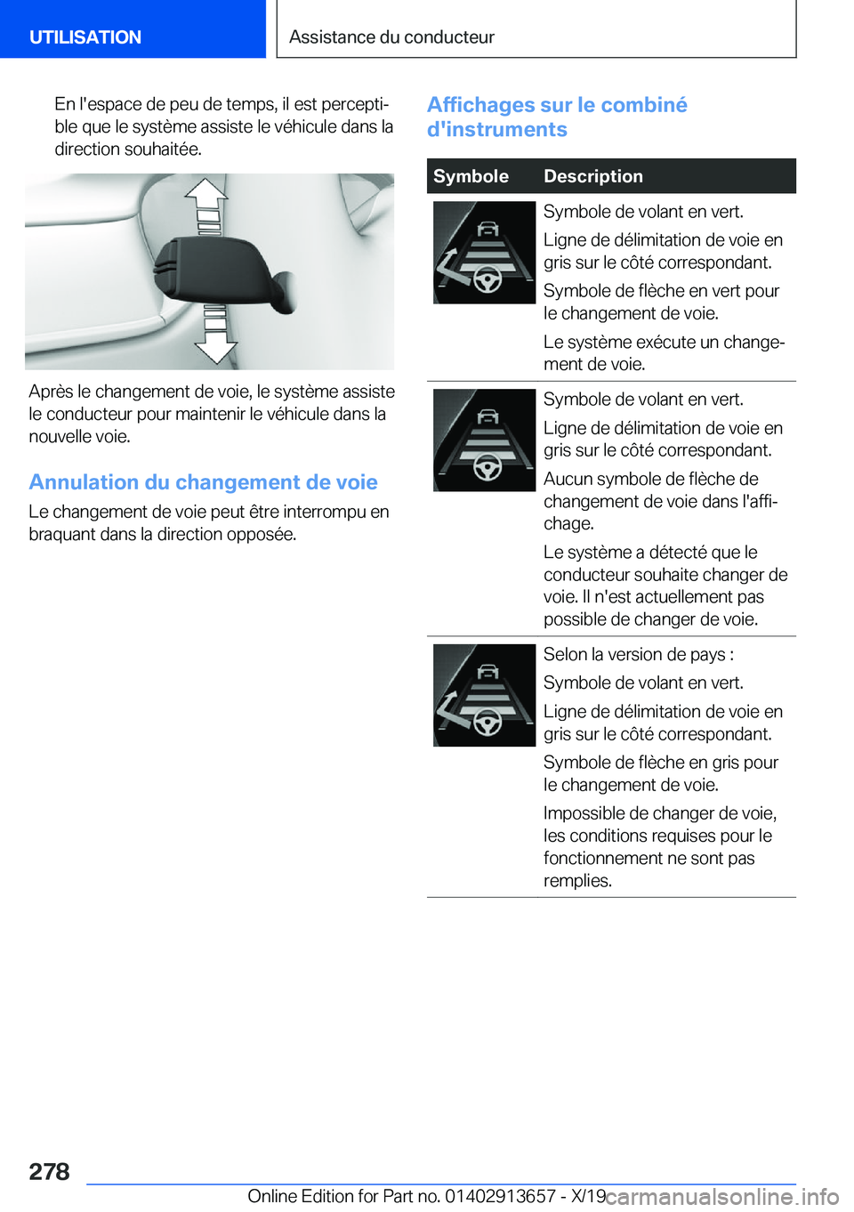BMW X5 2020  Notices Demploi (in French) �E�n��l�'�e�s�p�a�c�e��d�e��p�e�u��d�e��t�e�m�p�s�,��i�l��e�s�t��p�e�r�c�e�p�t�ij
�b�l�e��q�u�e��l�e��s�y�s�t�è�m�e��a�s�s�i�s�t�e��l�e��v�é�h�i�c�u�l�e��d�a�n�s��l�a
�d�i�r�e�c