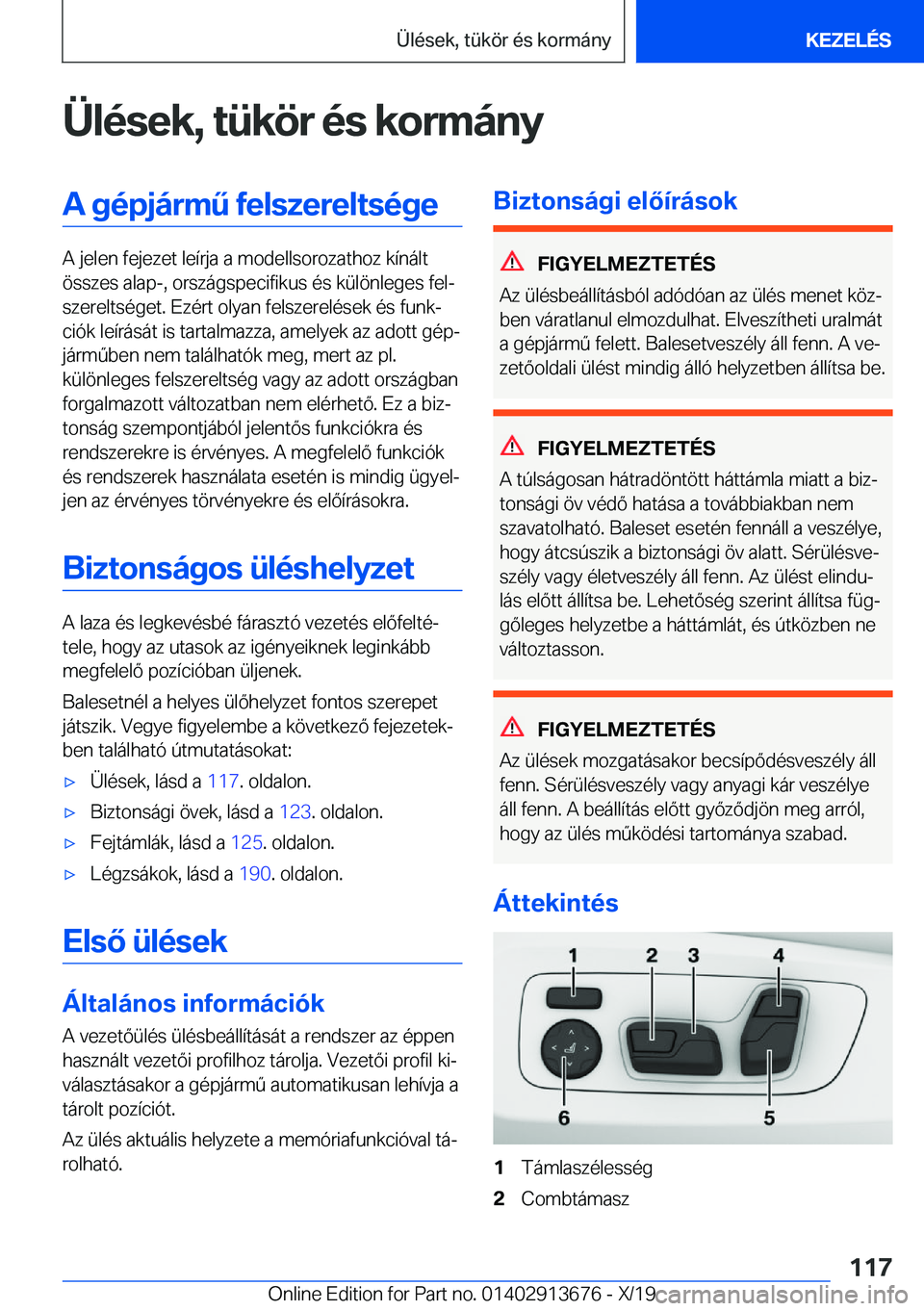 BMW X5 2020  Kezelési útmutató (in Hungarian) �