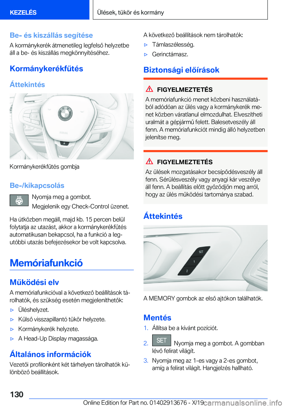 BMW X5 2020  Kezelési útmutató (in Hungarian) �B�e�-��
