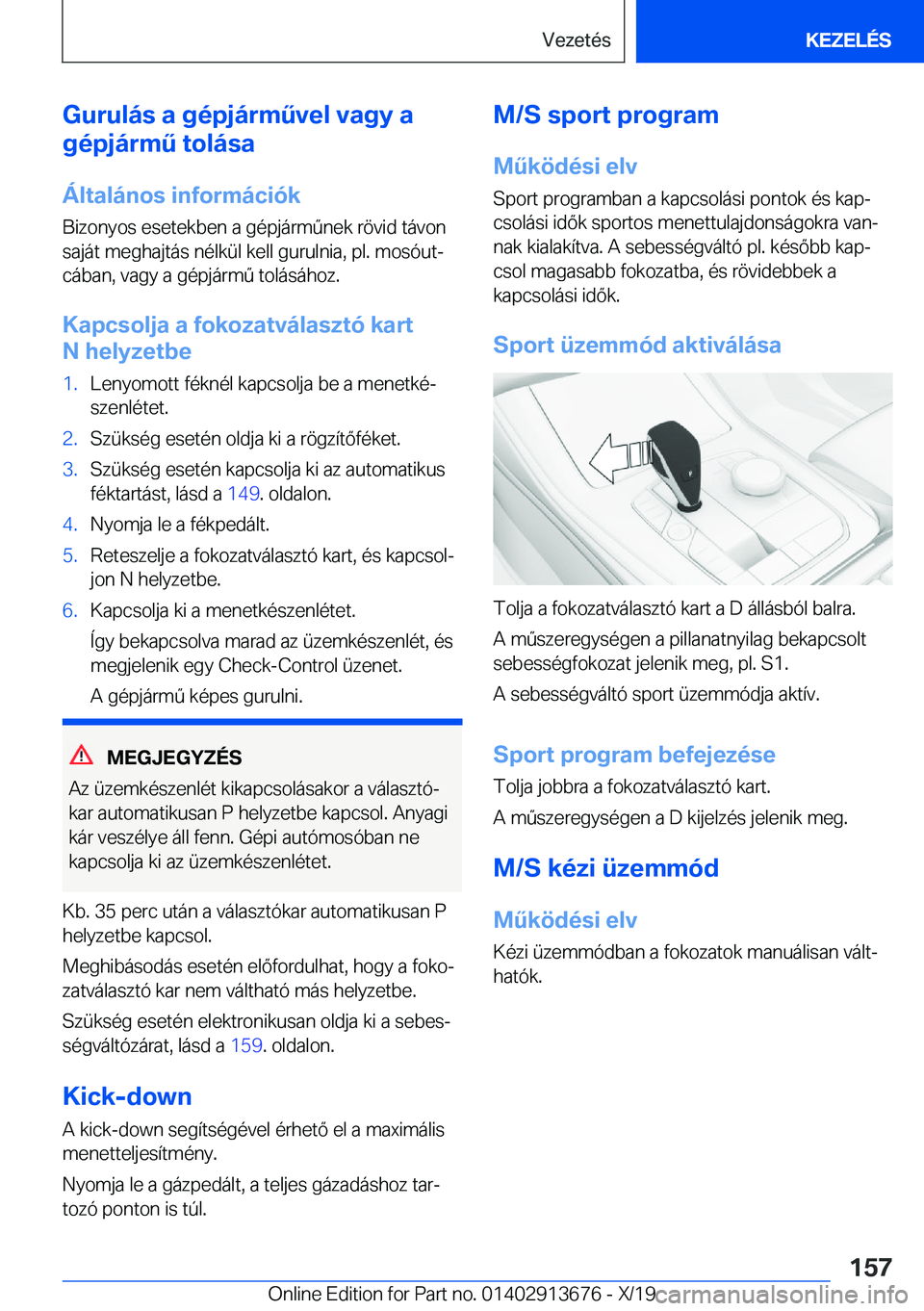 BMW X5 2020  Kezelési útmutató (in Hungarian) �G�u�r�u�l�