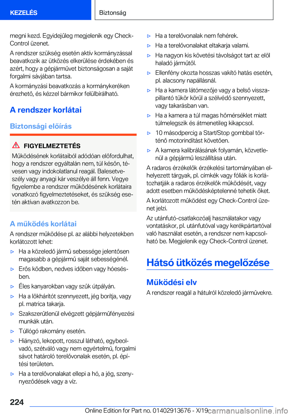 BMW X5 2020  Kezelési útmutató (in Hungarian) �m�e�g�n�i��k�e�z�d�.��E�g�y�i�d�e�j2�l�e�g��m�e�g�j�e�l�e�n�i�k��e�g�y��C�h�e�c�k�-
�C�o�n�t�r�o�l��
