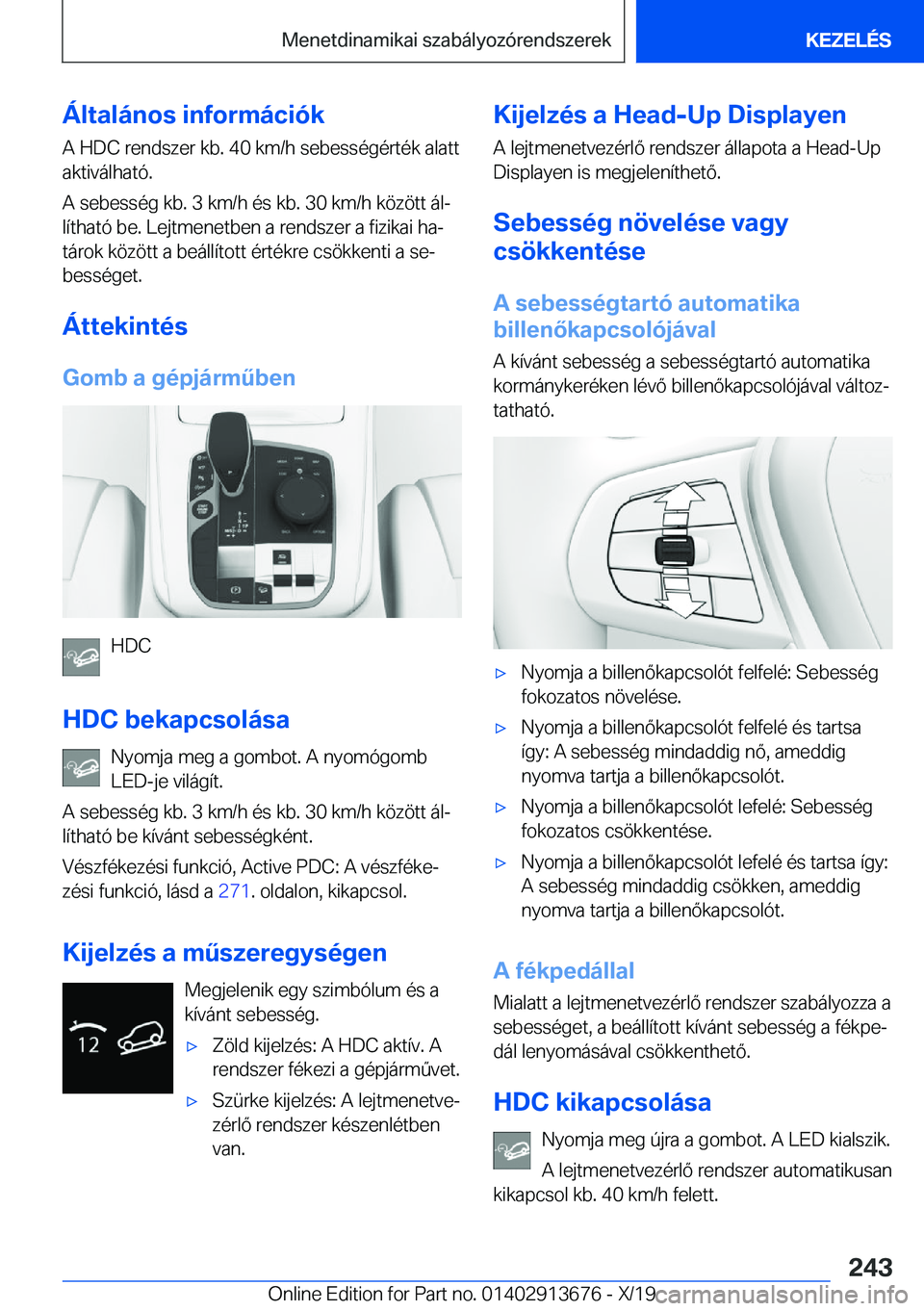 BMW X5 2020  Kezelési útmutató (in Hungarian) �
