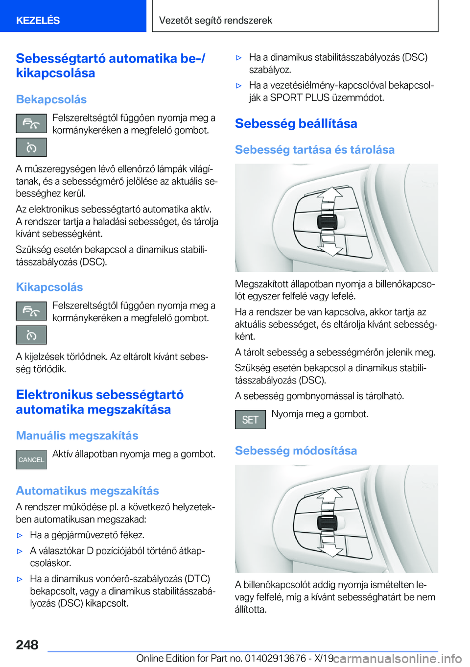 BMW X5 2020  Kezelési útmutató (in Hungarian) �S�e�b�e�s�s�