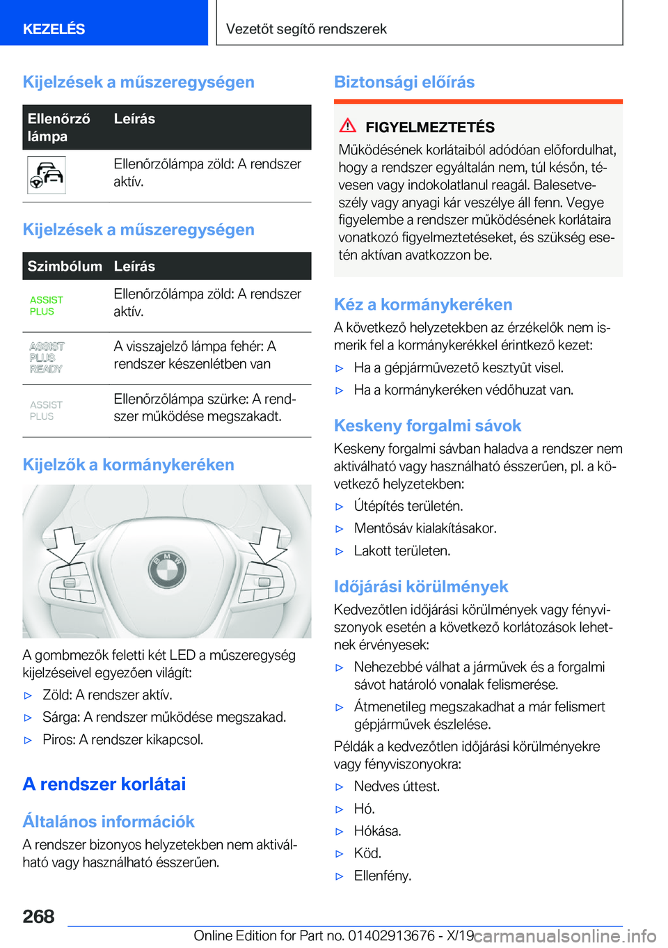 BMW X5 2020  Kezelési útmutató (in Hungarian) �K�i�j�e�l�z�