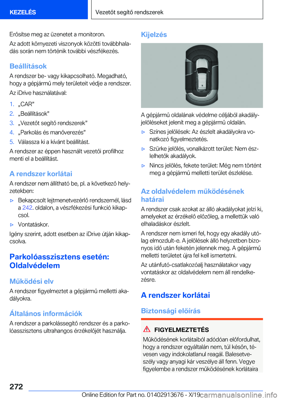 BMW X5 2020  Kezelési útmutató (in Hungarian) �E�r�