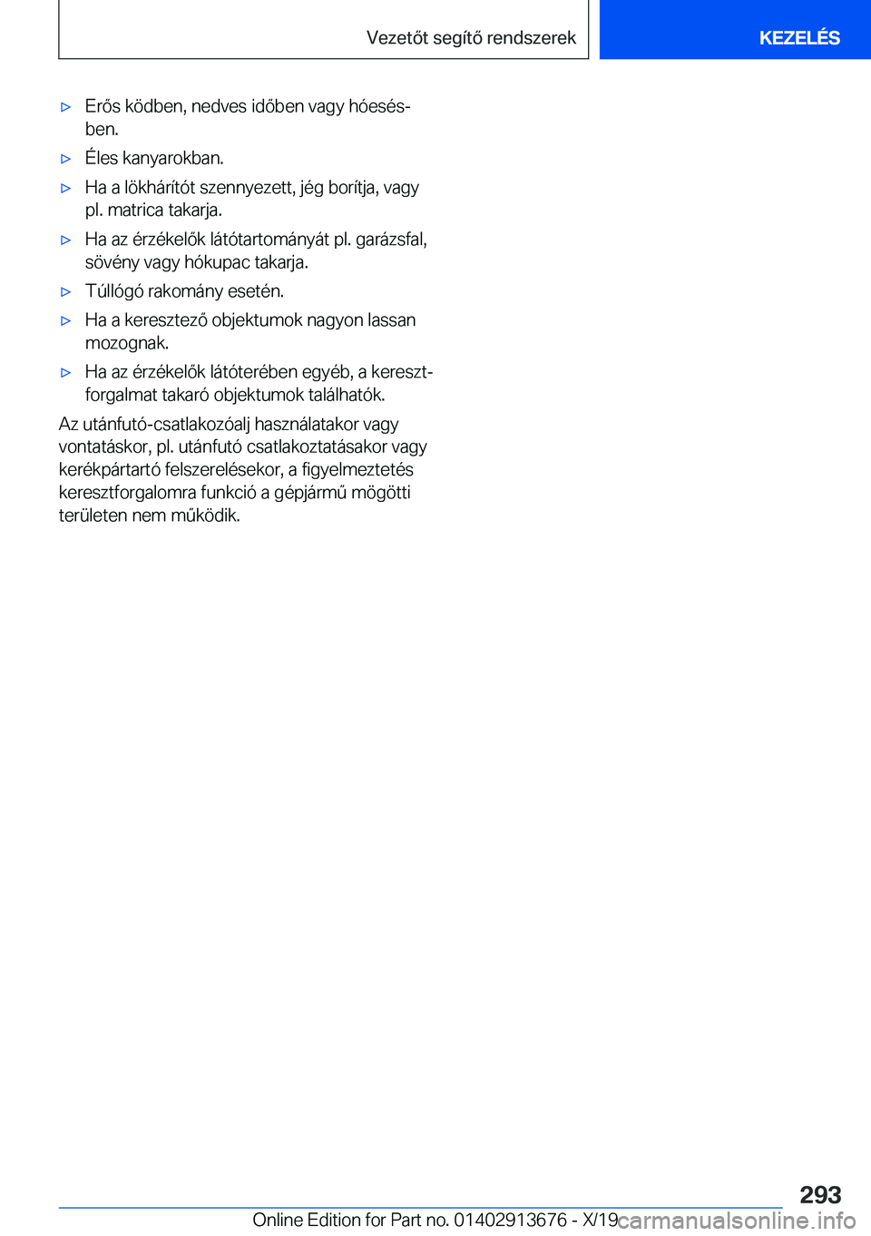 BMW X5 2020  Kezelési útmutató (in Hungarian) x�E�r�