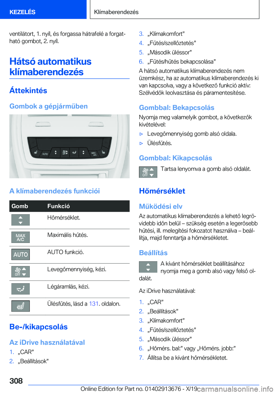 BMW X5 2020  Kezelési útmutató (in Hungarian) �v�e�n�t�i�l�