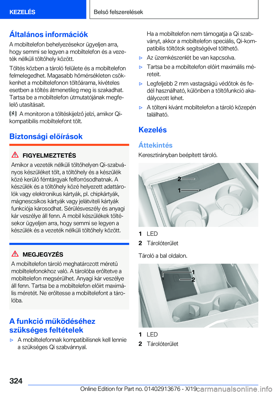 BMW X5 2020  Kezelési útmutató (in Hungarian) �