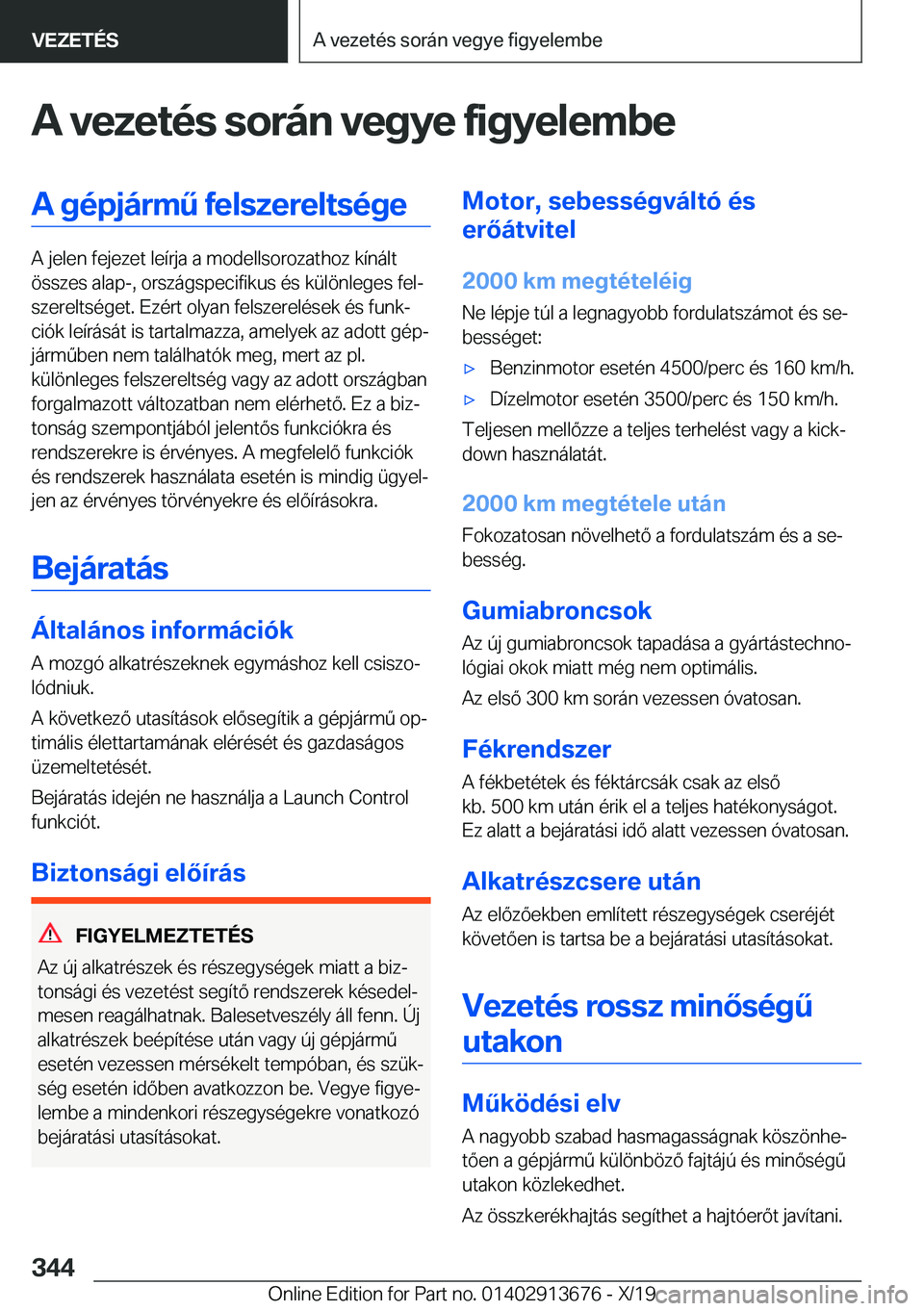 BMW X5 2020  Kezelési útmutató (in Hungarian) �A��v�e�z�e�t�