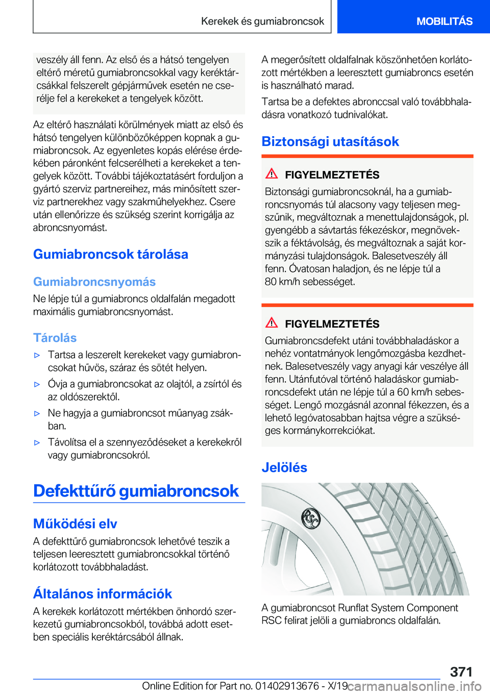 BMW X5 2020  Kezelési útmutató (in Hungarian) �v�e�s�z�
