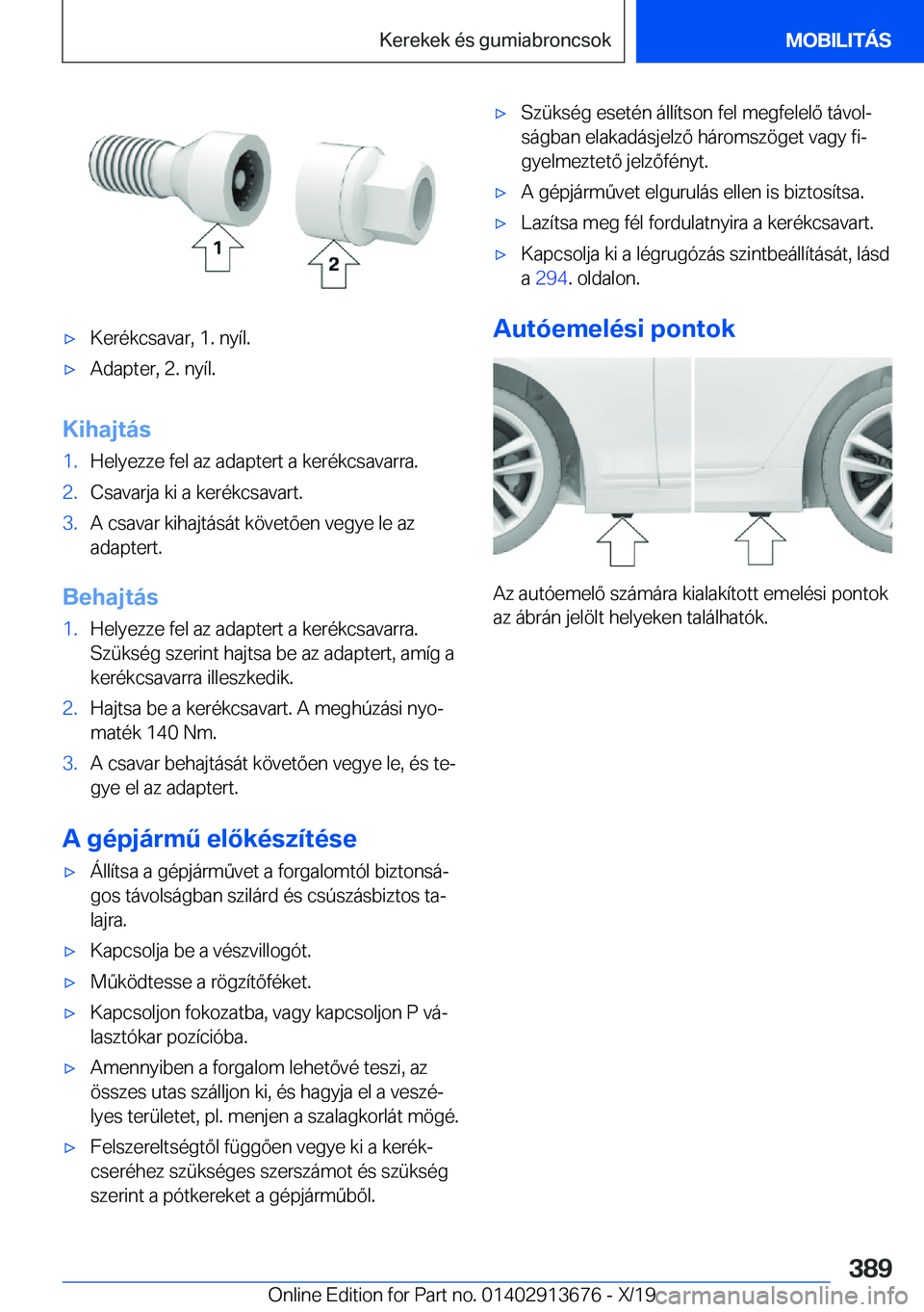 BMW X5 2020  Kezelési útmutató (in Hungarian) x�K�e�r�