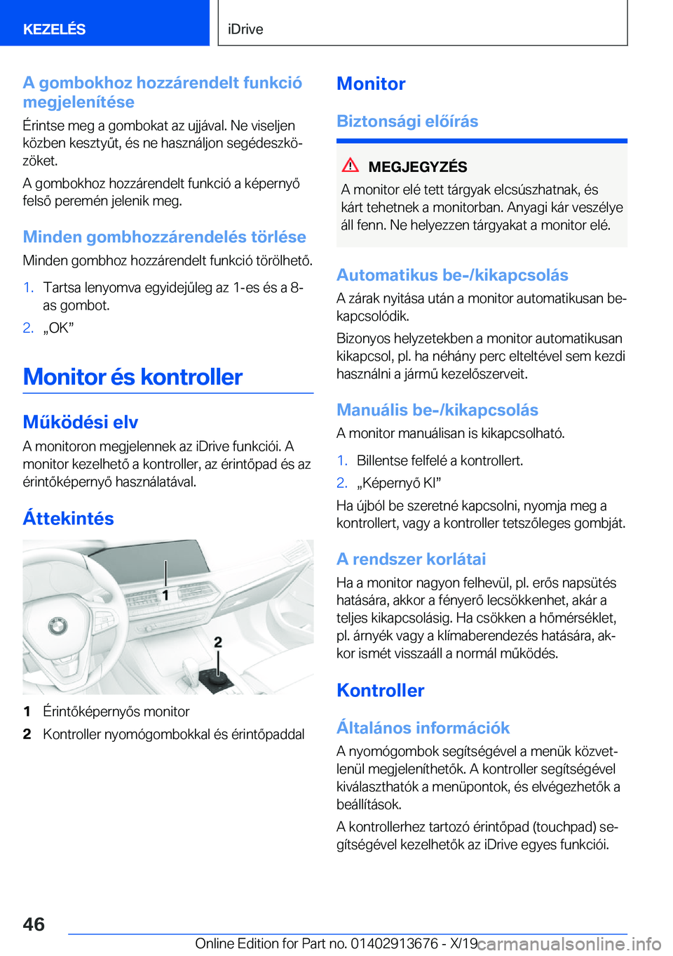 BMW X5 2020  Kezelési útmutató (in Hungarian) �A��g�o�m�b�o�k�h�o�z��h�o�z�z�