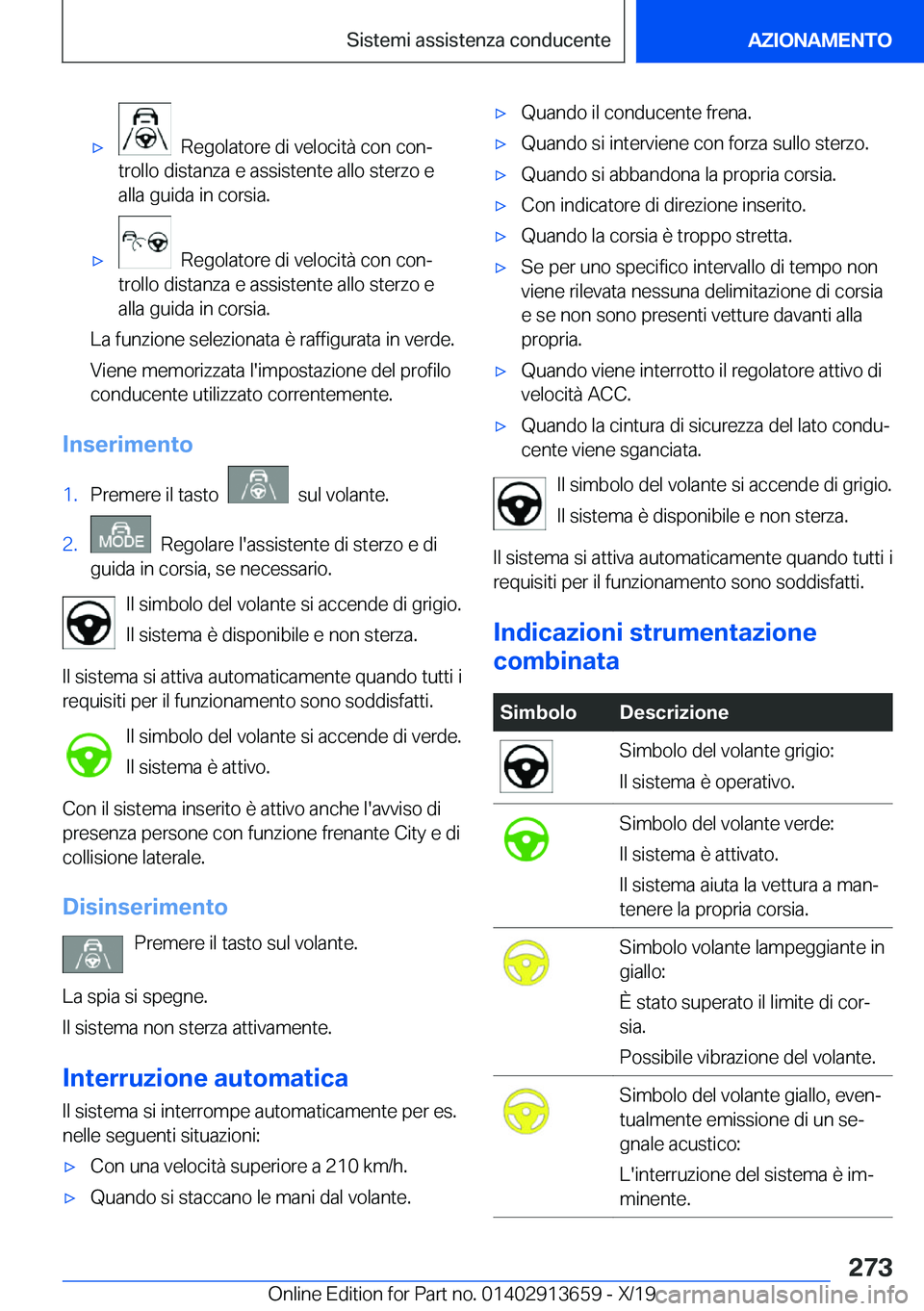 BMW X5 2020  Libretti Di Uso E manutenzione (in Italian) 'x
���R�e�g�o�l�a�t�o�r�e��d�i��v�e�l�o�c�i�t�