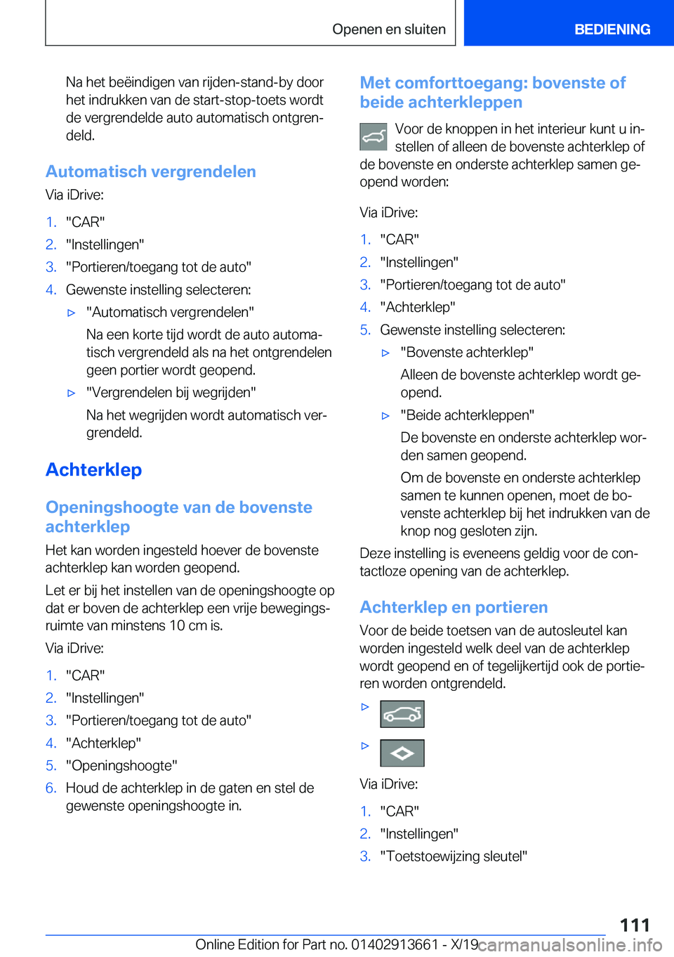 BMW X5 2020  Instructieboekjes (in Dutch) �N�a��h�e�t��b�e�