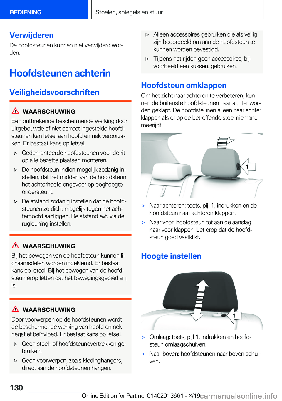 BMW X5 2020  Instructieboekjes (in Dutch) �V�e�r�w�i�j�d�e�r�e�n�D�e��h�o�o�f�d�s�t�e�u�n�e�n��k�u�n�n�e�n��n�i�e�t��v�e�r�w�i�j�d�e�r�d��w�o�rj
�d�e�n�.
�H�o�o�f�d�s�t�e�u�n�e�n��a�c�h�t�e�r�i�n
�V�e�i�l�i�g�h�e�i�d�s�v�o�o�r�s�c�h�r�