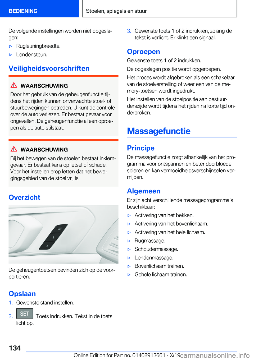 BMW X5 2020  Instructieboekjes (in Dutch) �D�e��v�o�l�g�e�n�d�e��i�n�s�t�e�l�l�i�n�g�e�n��w�o�r�d�e�n��n�i�e�t��o�p�g�e�s�l�aj
�g�e�n�:'x�R�u�g�l�e�u�n�i�n�g�b�r�e�e�d�t�e�.'x�L�e�n�d�e�n�s�t�e�u�n�.
�V�e�i�l�i�g�h�e�i�d�s�v�o�o
