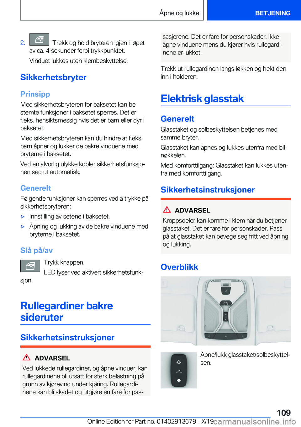 BMW X5 2020  InstruksjonsbØker (in Norwegian) �2�.���T�r�e�k�k��o�g��h�o�l�d��b�r�y�t�e�r�e�n��i�g�j�e�n��i��l�