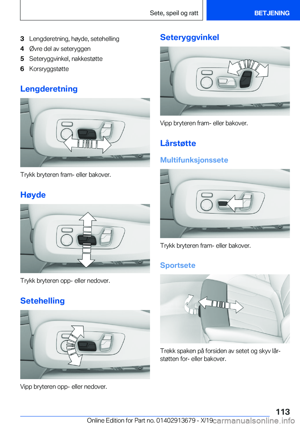 BMW X5 2020  InstruksjonsbØker (in Norwegian) �3�L�e�n�g�d�e�r�e�t�n�i�n�g�,��h�