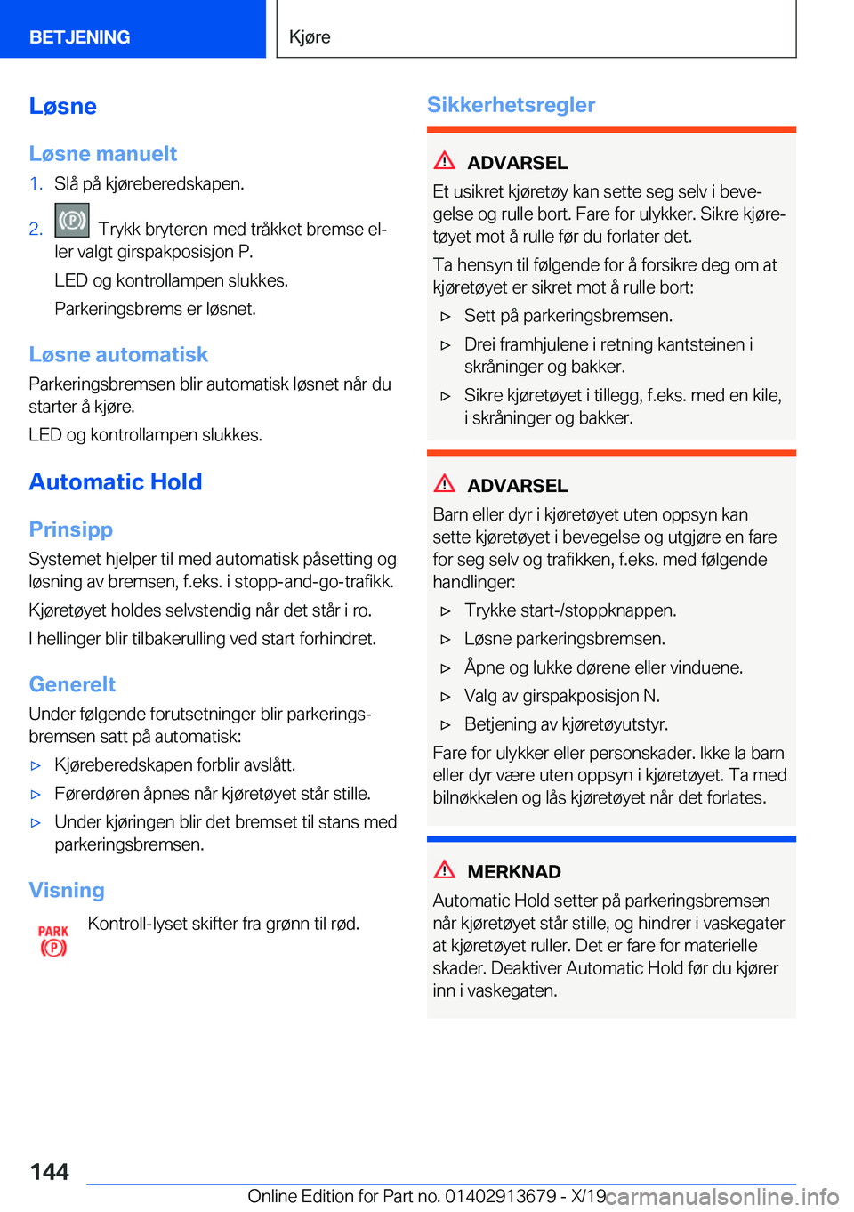 BMW X5 2020  InstruksjonsbØker (in Norwegian) �L�