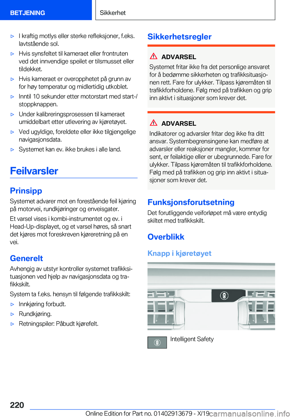 BMW X5 2020  InstruksjonsbØker (in Norwegian) 'x�I��k�r�a�f�t�i�g��m�o�t�l�y�s��e�l�l�e�r��s�t�e�r�k�e��r�e�f�l�e�k�s�j�o�n�e�r�,��f�.�e�k�s�.�l�a�v�t�s�t�å�e�n�d�e��s�o�l�.'x�H�v�i�s��s�y�n�s�f�e�l�t�e�t��t�i�l��k�a�m�e�r�a�e�