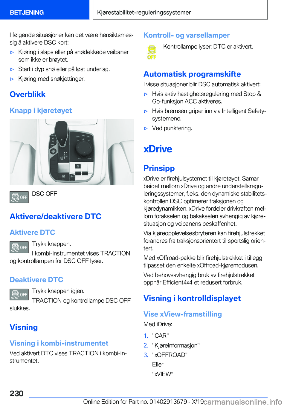 BMW X5 2020  InstruksjonsbØker (in Norwegian) �I��f�