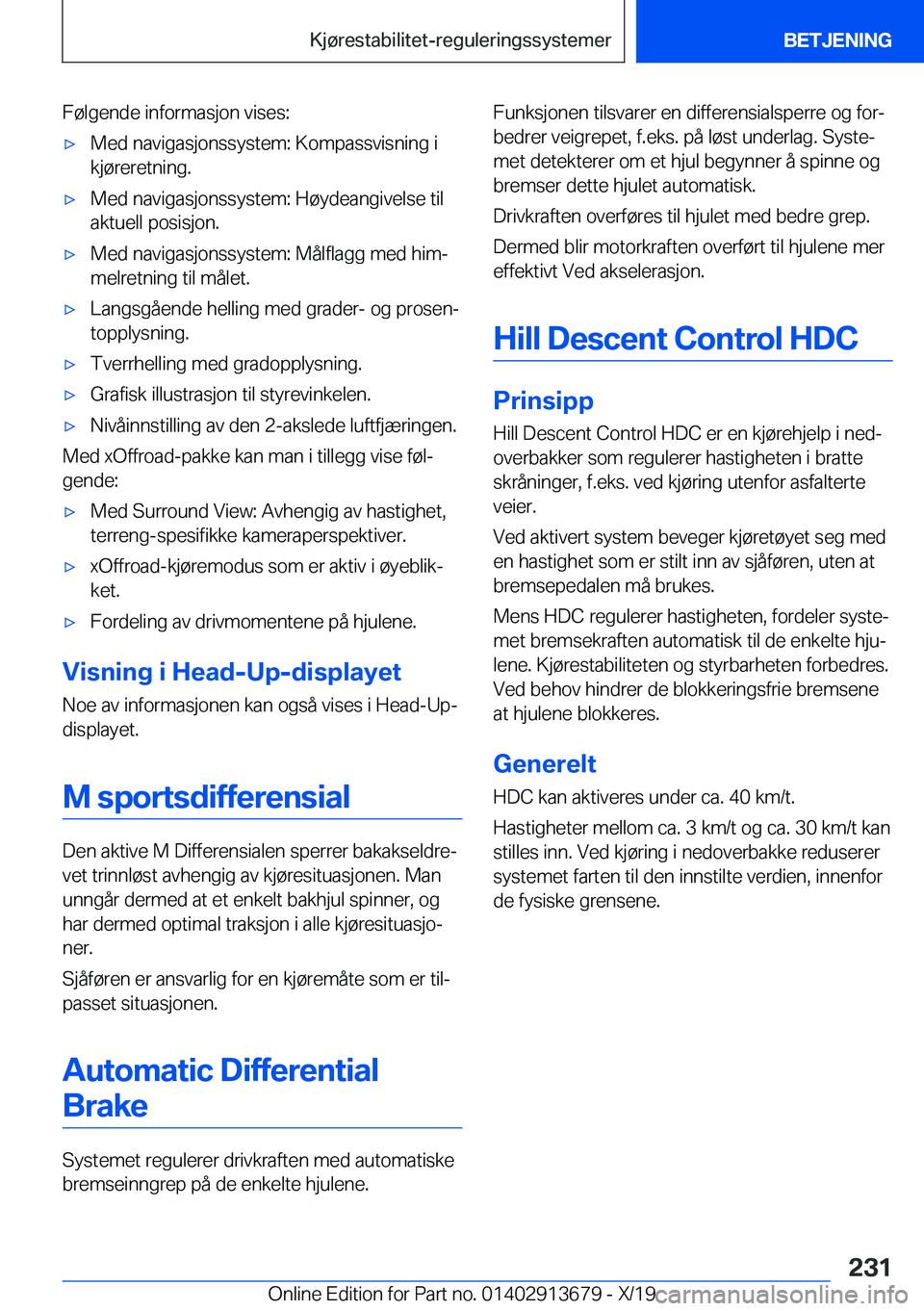 BMW X5 2020  InstruksjonsbØker (in Norwegian) �F�