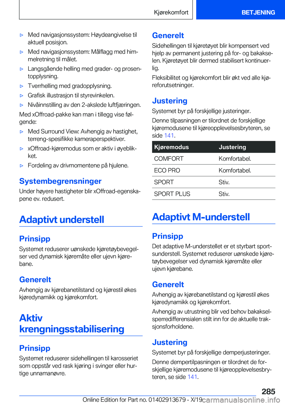 BMW X5 2020  InstruksjonsbØker (in Norwegian) 'x�M�e�d��n�a�v�i�g�a�s�j�o�n�s�s�y�s�t�e�m�:��H�