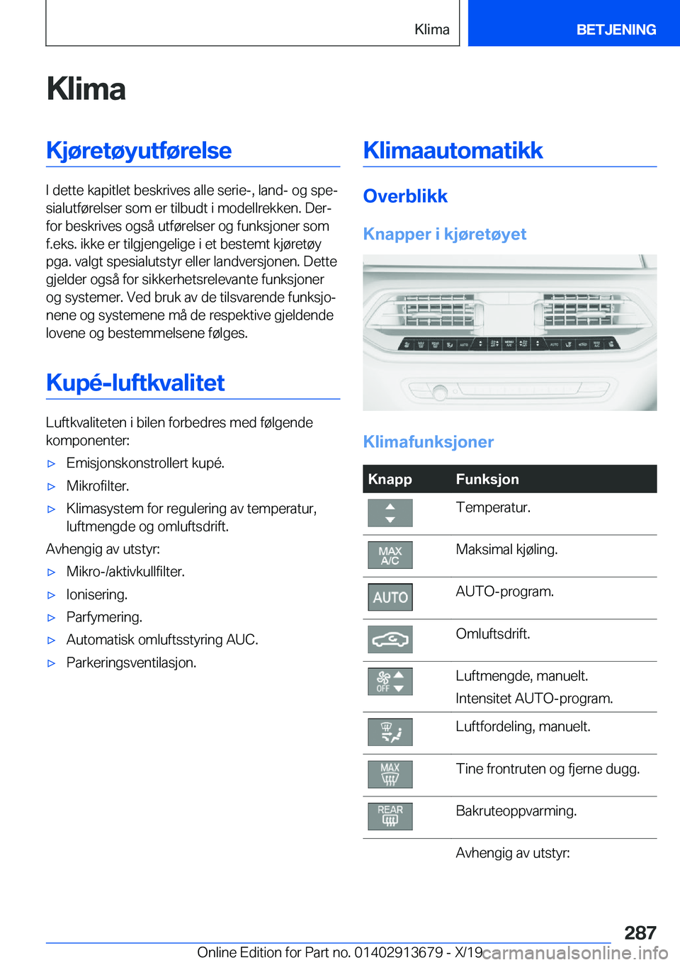 BMW X5 2020  InstruksjonsbØker (in Norwegian) �K�l�i�m�a�K�j�