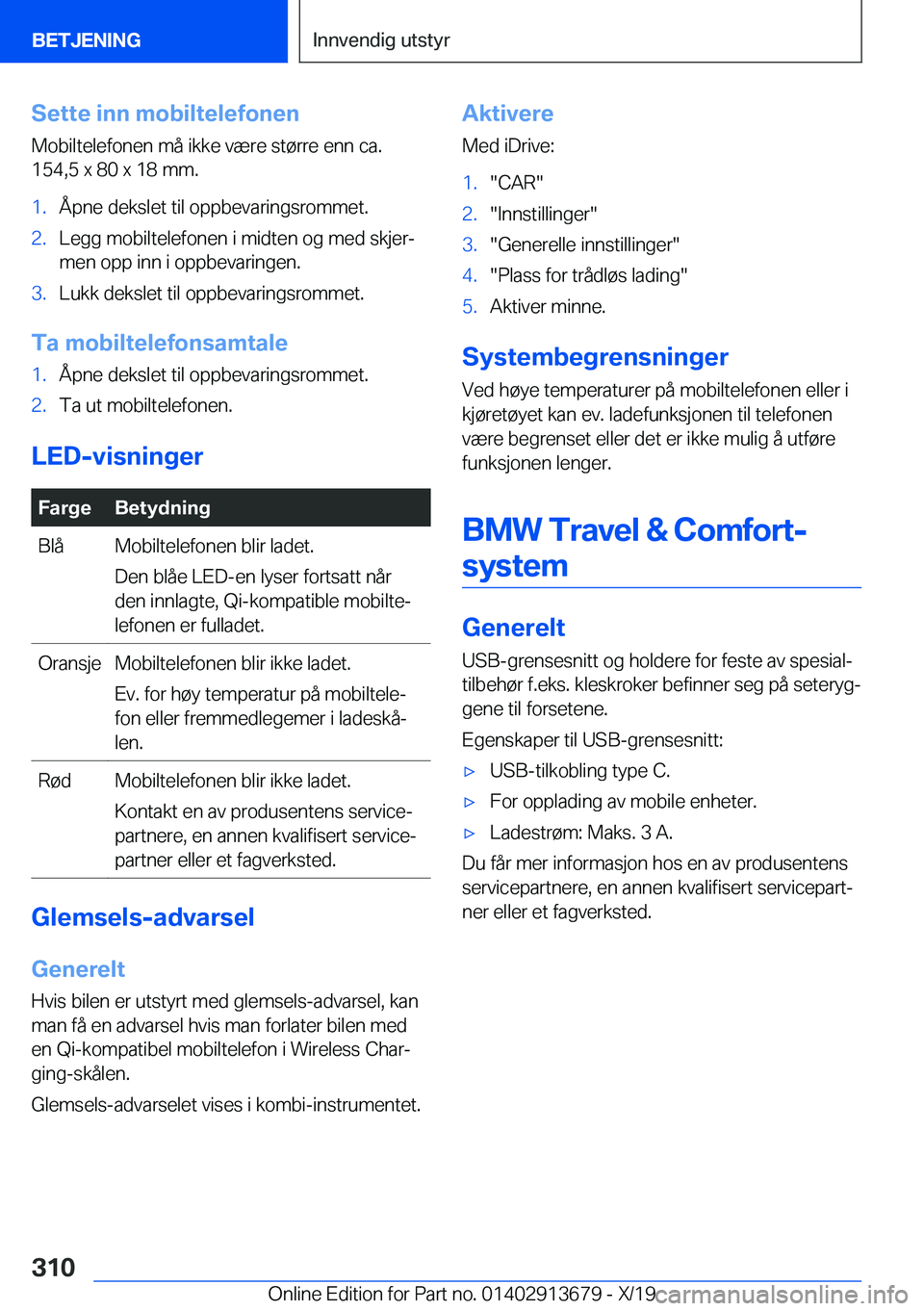 BMW X5 2020  InstruksjonsbØker (in Norwegian) �S�e�t�t�e��i�n�n��m�o�b�i�l�t�e�l�e�f�o�n�e�n
�M�o�b�i�l�t�e�l�e�f�o�n�e�n��m�å��i�k�k�e��v�æ�r�e��s�t�