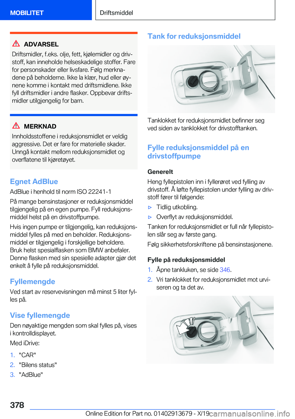 BMW X5 2020  InstruksjonsbØker (in Norwegian) �A�D�V�A�R�S�E�L
�D�r�i�f�t�s�m�i�d�l�e�r�,��f�.�e�k�s�.��o�l�j�e�,��f�e�t�t�,��k�j�