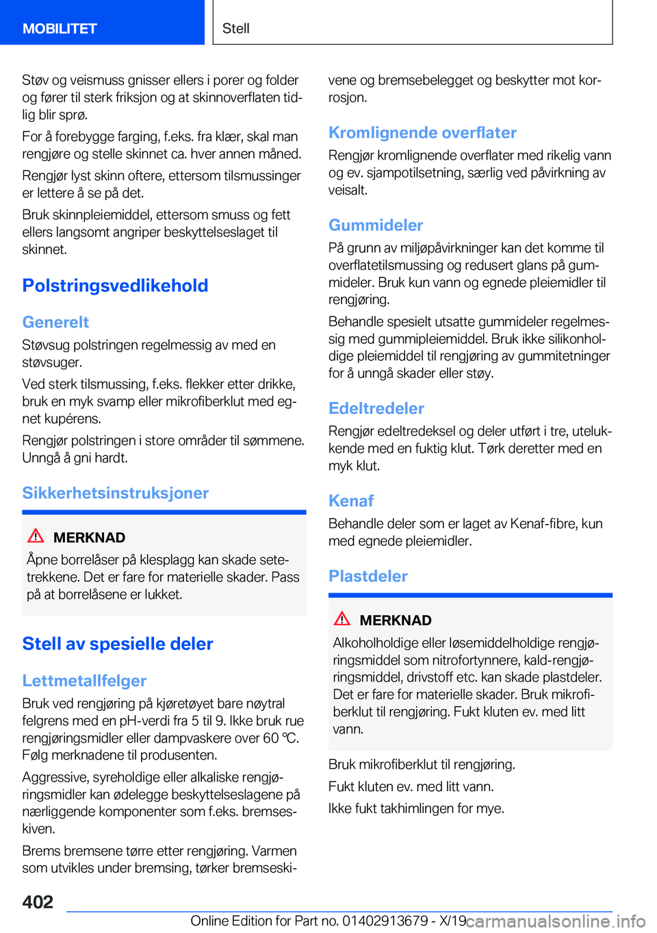 BMW X5 2020  InstruksjonsbØker (in Norwegian) �S�t�