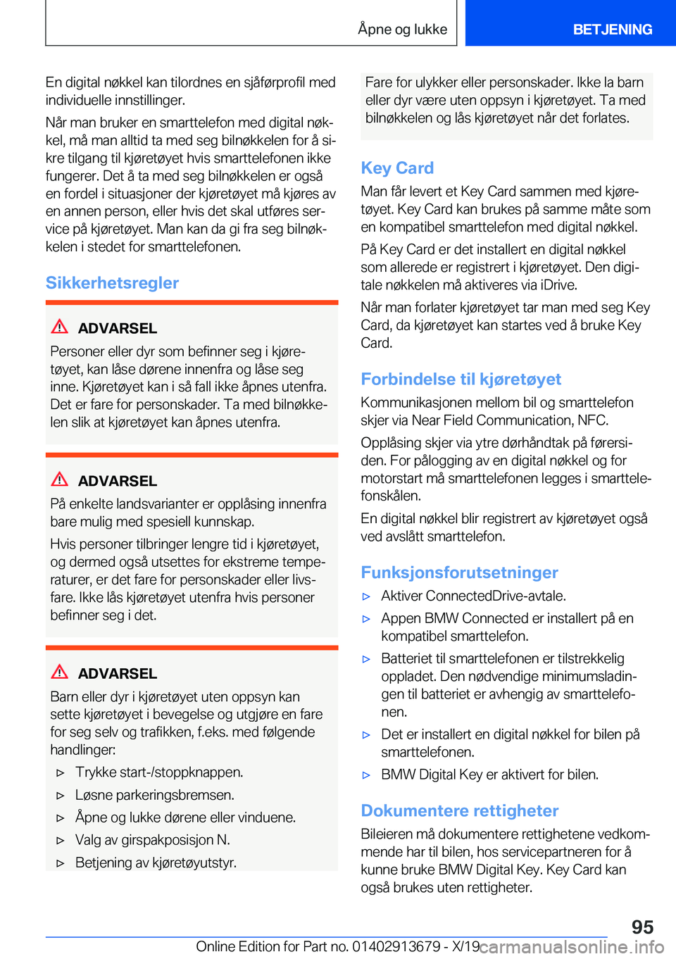BMW X5 2020  InstruksjonsbØker (in Norwegian) �E�n��d�i�g�i�t�a�l��n�