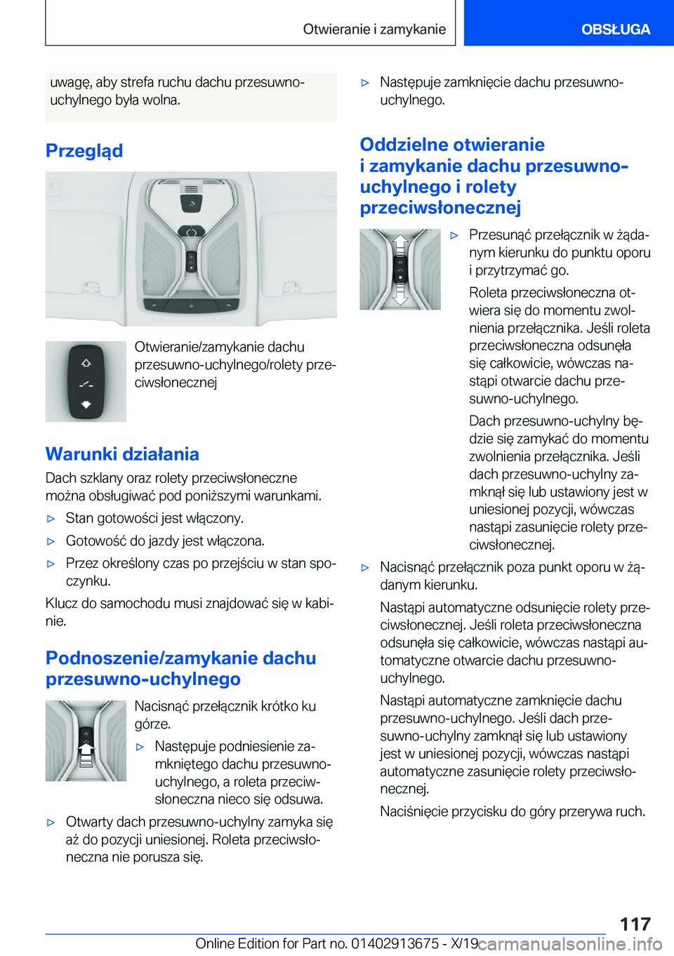 BMW X5 2020  Instrukcja obsługi (in Polish) �u�w�a�g�