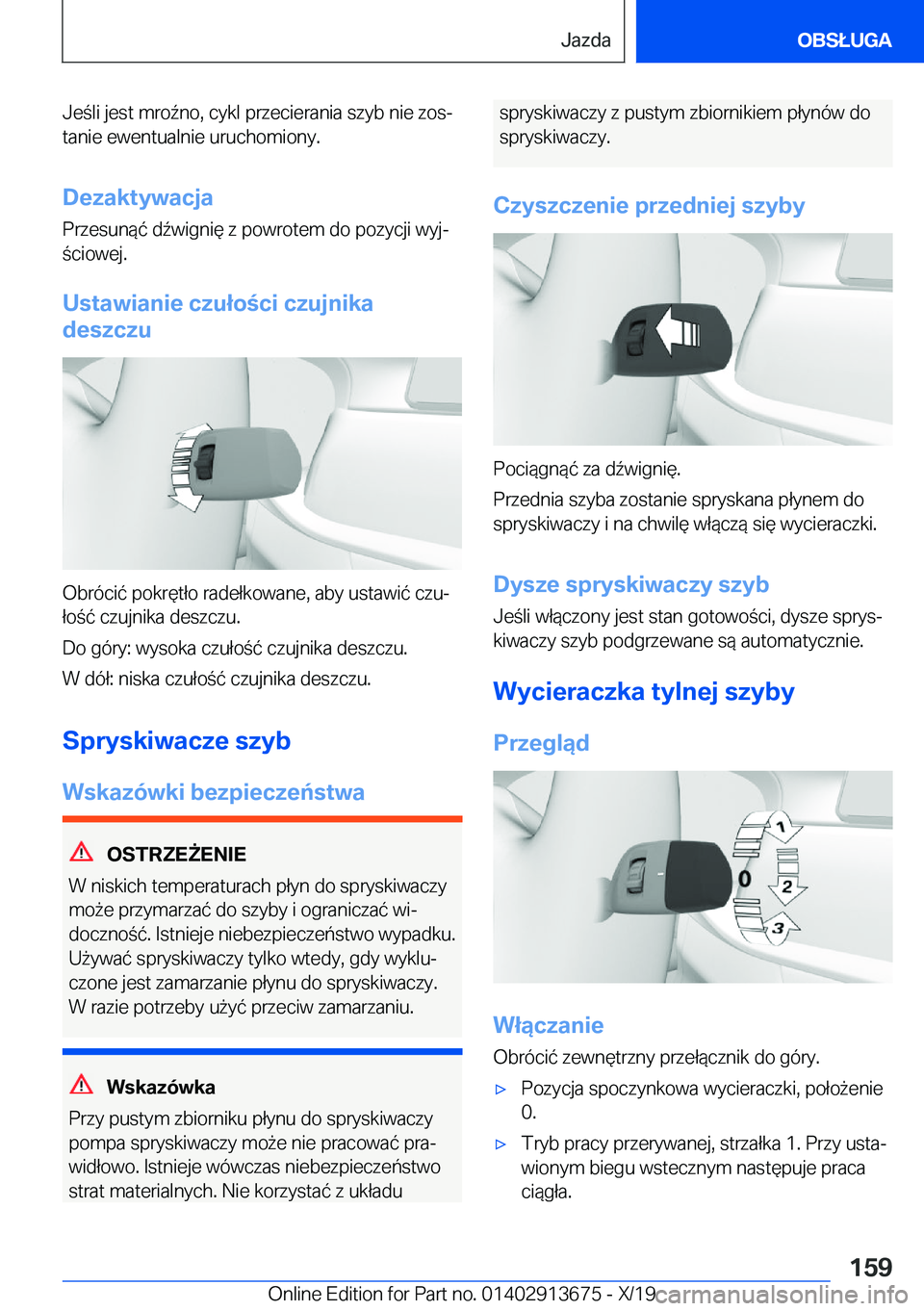 BMW X5 2020  Instrukcja obsługi (in Polish) �J�e�l�i��j�e�s�t��m�r�o7�n�o�,��c�y�k�l��p�r�z�e�c�i�e�r�a�n�i�a��s�z�y�b��n�i�e��z�o�sj
�t�a�n�i�e��e�w�e�n�t�u�a�l�n�i�e��u�r�u�c�h�o�m�i�o�n�y�.
�D�e�z�a�k�t�y�w�a�c�j�a �P�r�z�e�s�u�