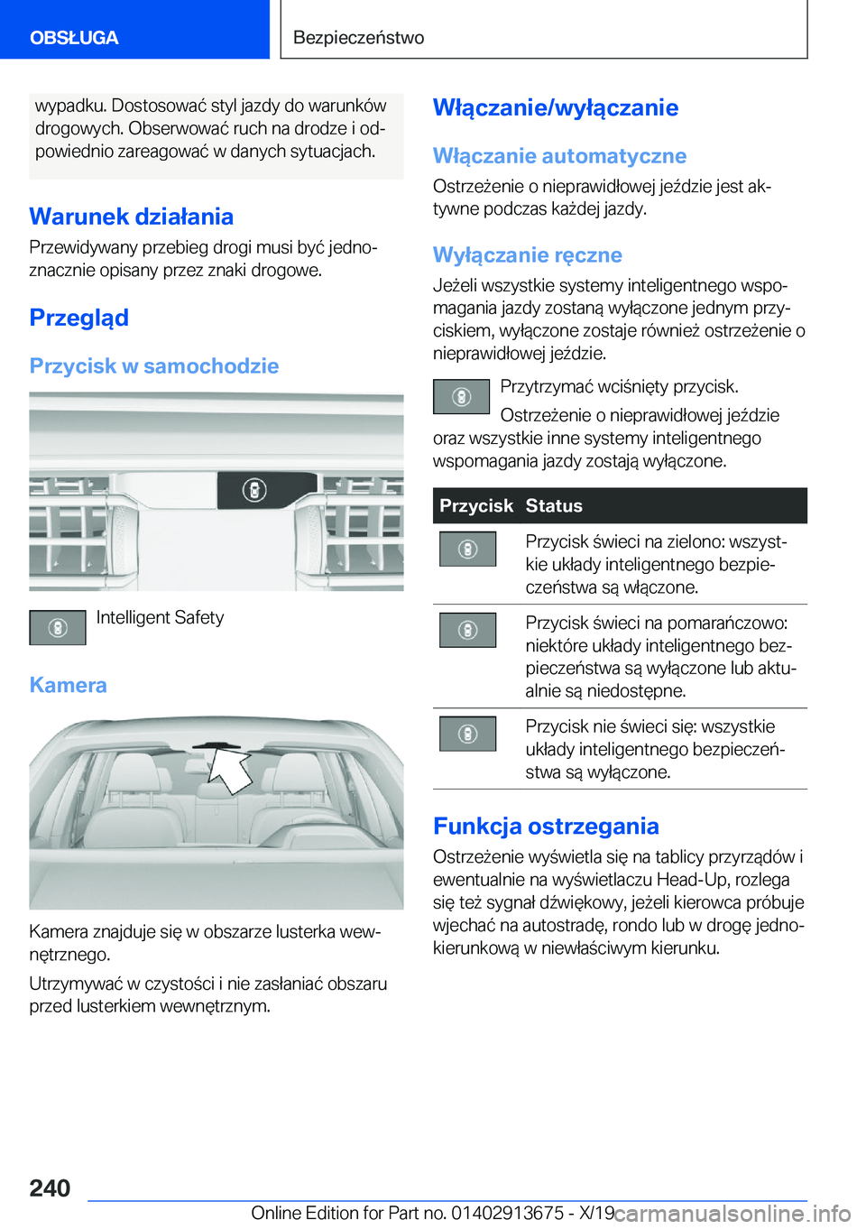 BMW X5 2020  Instrukcja obsługi (in Polish) �w�y�p�a�d�k�u�.��D�o�s�t�o�s�o�w�a�