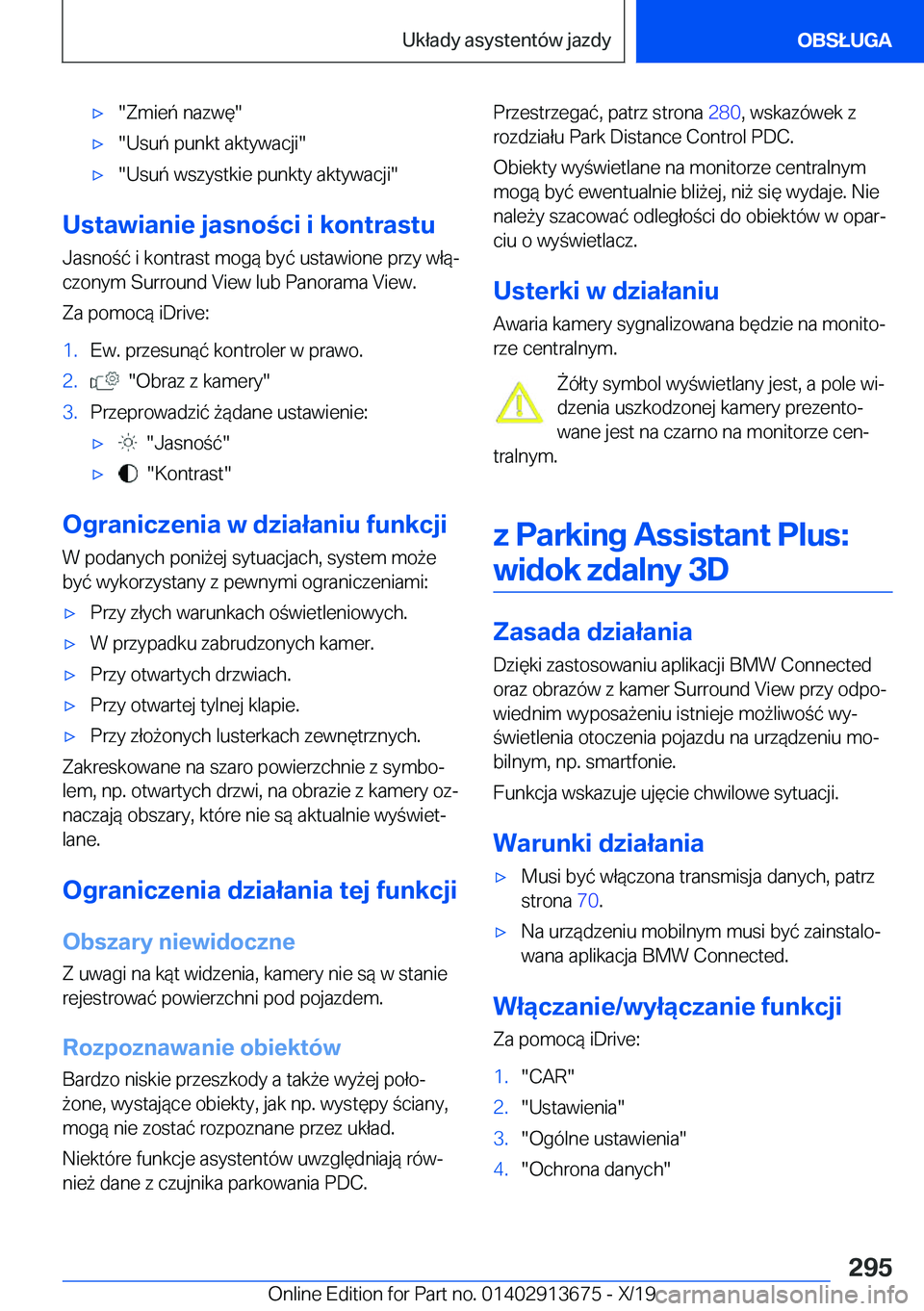 BMW X5 2020  Instrukcja obsługi (in Polish) 'x��Z�m�i�e�ń��n�a�z�w�
