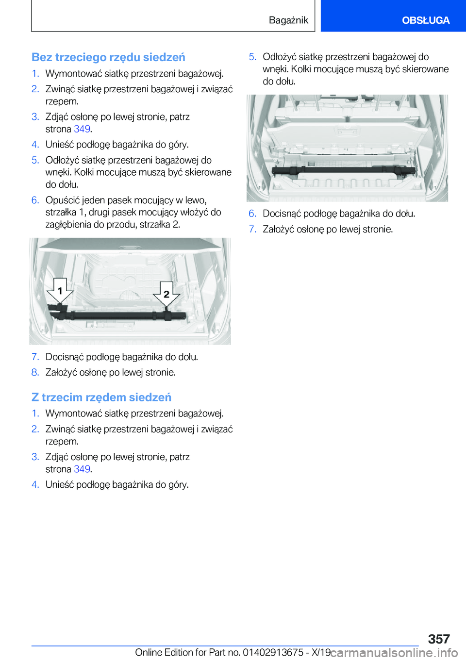BMW X5 2020  Instrukcja obsługi (in Polish) �B�e�z��t�r�z�e�c�i�e�g�o��r�z�