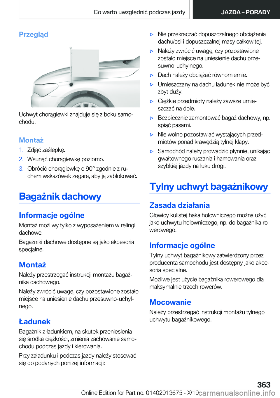 BMW X5 2020  Instrukcja obsługi (in Polish) �P�r�z�e�g�l�ą�d
�U�c�h�w�y�t��c�h�o�r�