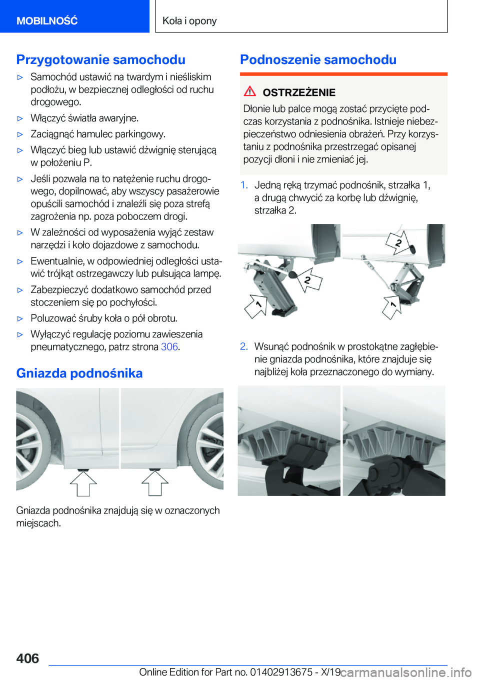 BMW X5 2020  Instrukcja obsługi (in Polish) �P�r�z�y�g�o�t�o�w�a�n�i�e��s�a�m�o�c�h�o�d�u'x�S�a�m�o�c�h�