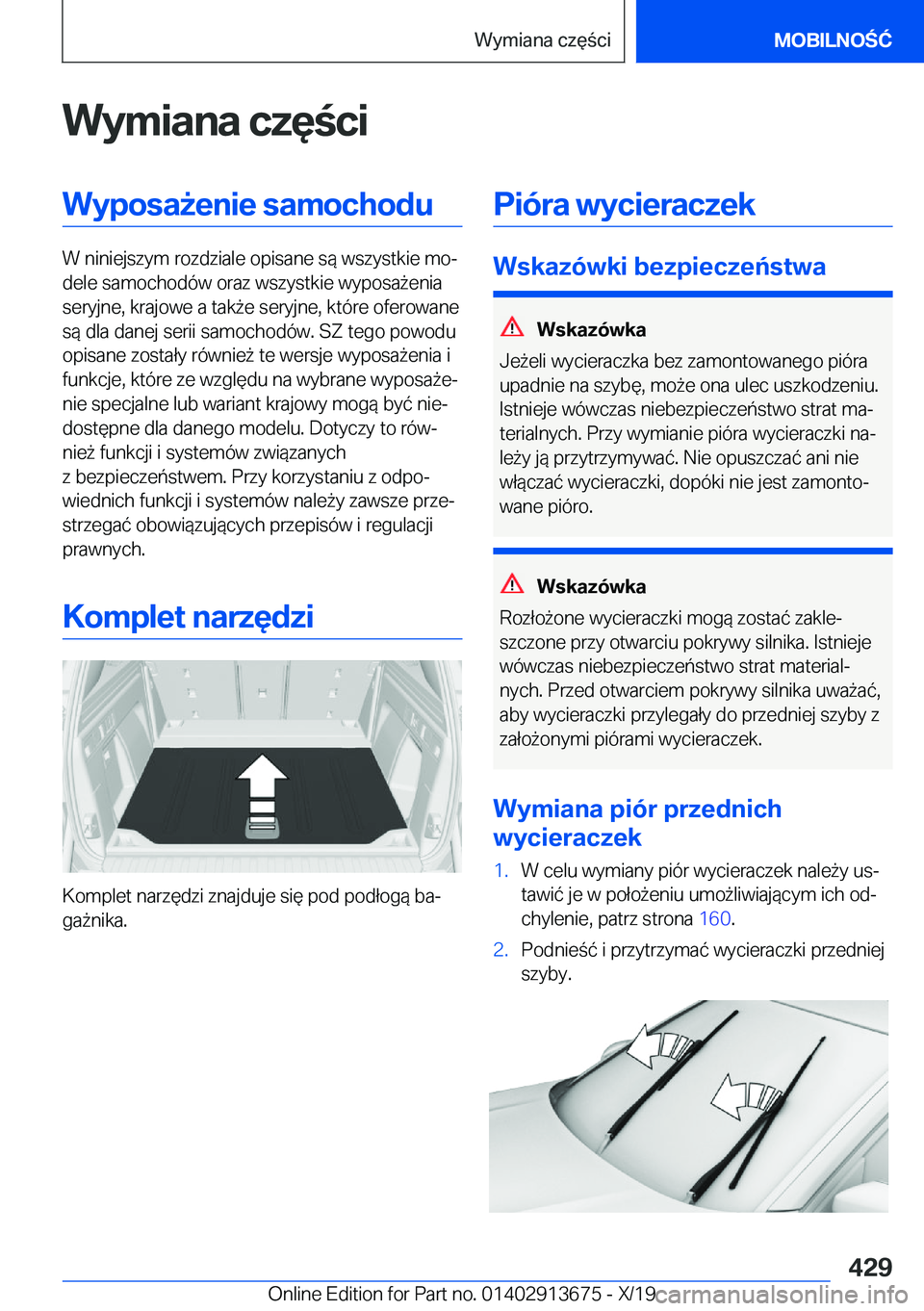 BMW X5 2020  Instrukcja obsługi (in Polish) �W�y�m�i�a�n�a��c�z�