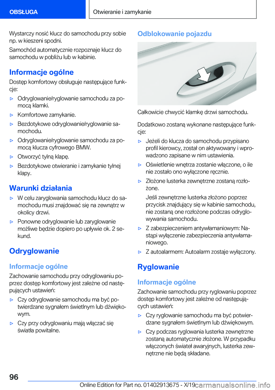 BMW X5 2020  Instrukcja obsługi (in Polish) �W�y�s�t�a�r�c�z�y��n�o�s�i�
