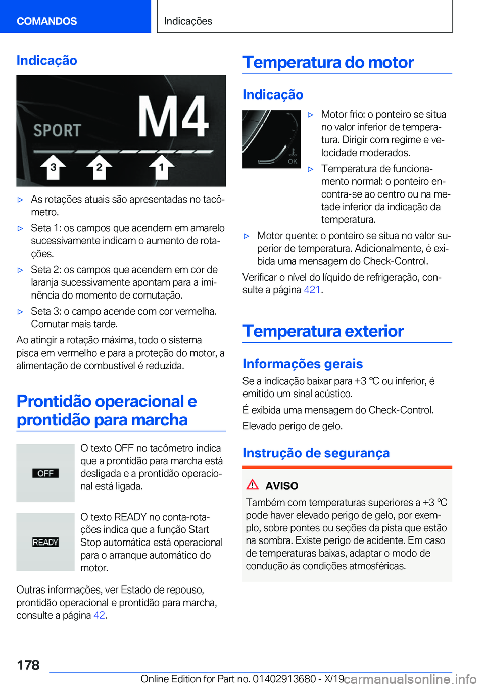 BMW X5 2020  Manual do condutor (in Portuguese) �I�n�d�i�c�a�