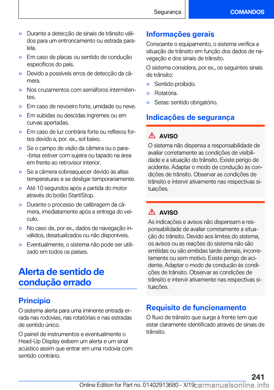 BMW X5 2020  Manual do condutor (in Portuguese) x�D�u�r�a�n�t�e��a��d�e�t�e�c�