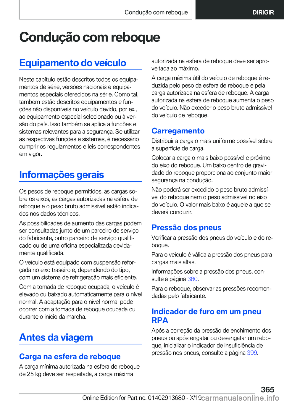 BMW X5 2020  Manual do condutor (in Portuguese) �C�o�n�d�u�