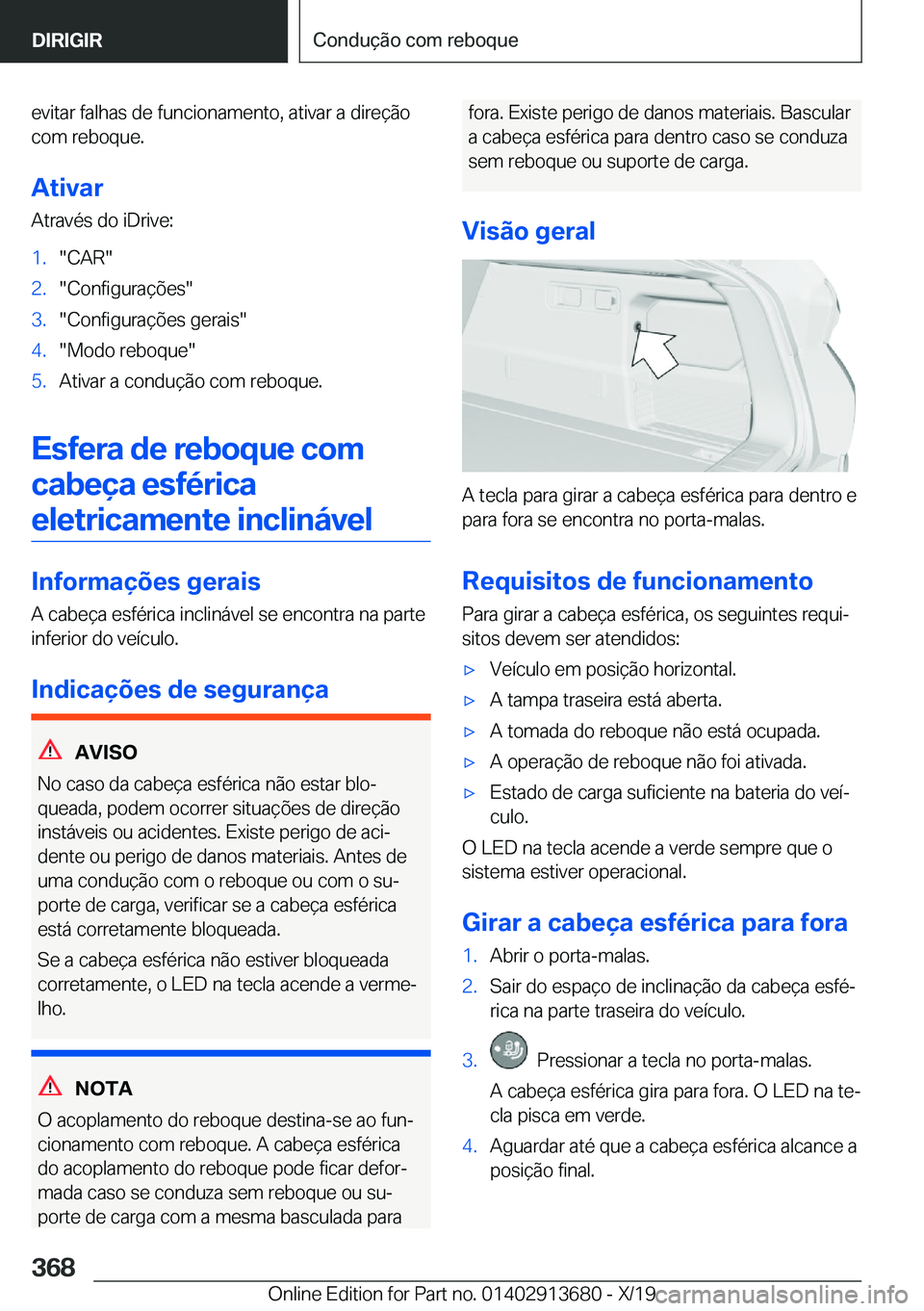 BMW X5 2020  Manual do condutor (in Portuguese) �e�v�i�t�a�r��f�a�l�h�a�s��d�e��f�u�n�c�i�o�n�a�m�e�n�t�o�,��a�t�i�v�a�r��a��d�i�r�e�