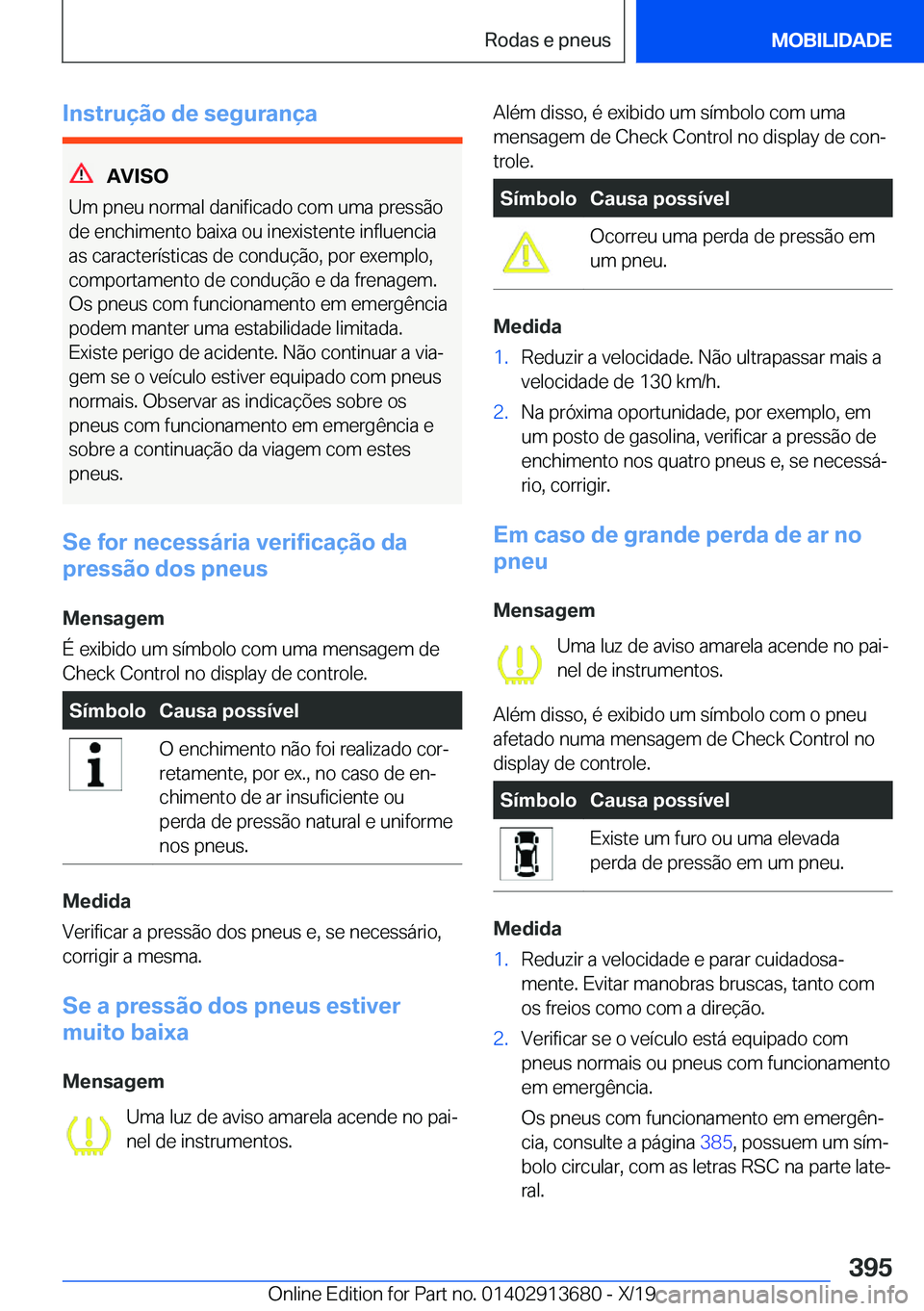 BMW X5 2020  Manual do condutor (in Portuguese) �I�n�s�t�r�u�